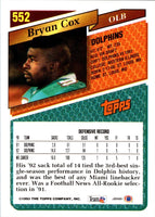 1993 Topps Bryan Cox #552