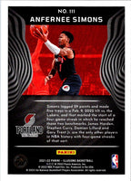 2022 Panini Noir Anfernee Simons #9