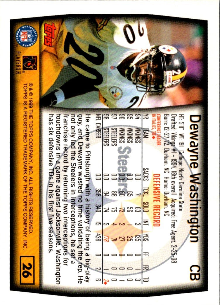 1999 Topps Collection DeWayne Washington