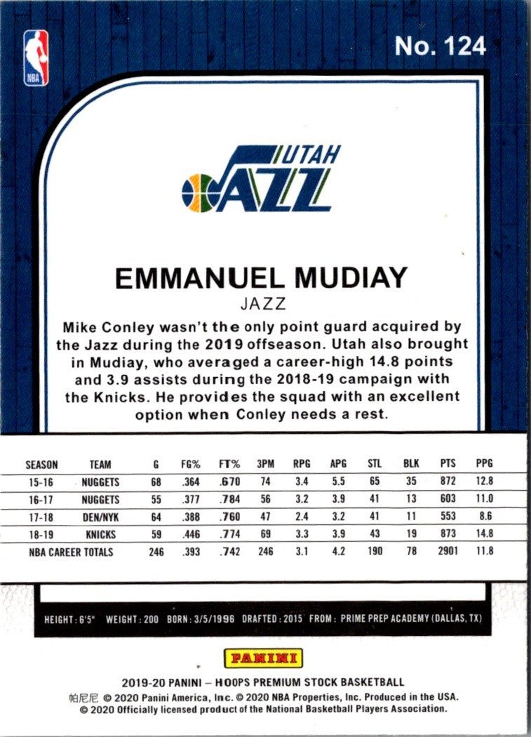 2019 Hoops Emmanuel Mudiay