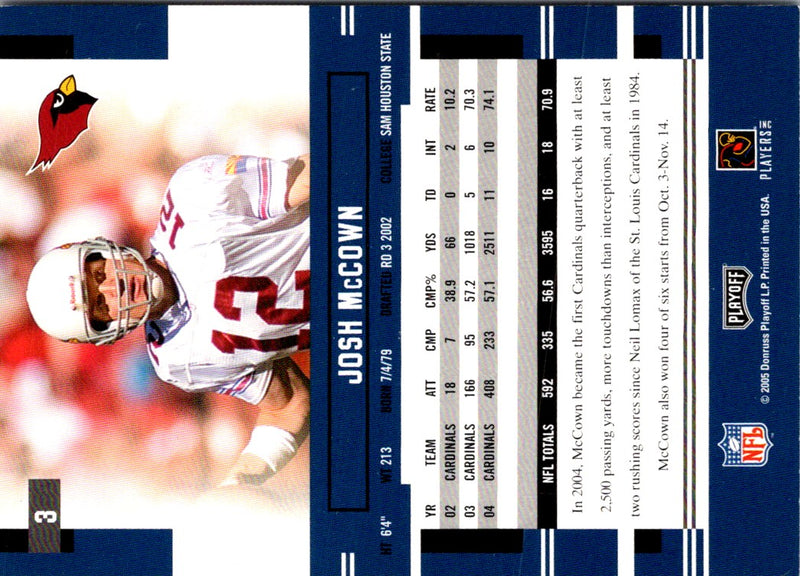 2005 Playoff Prestige Josh McCown