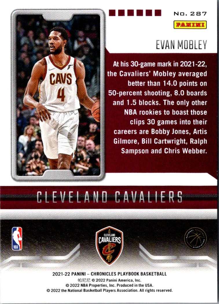 2021 Panini Chronicles Evan Mobley