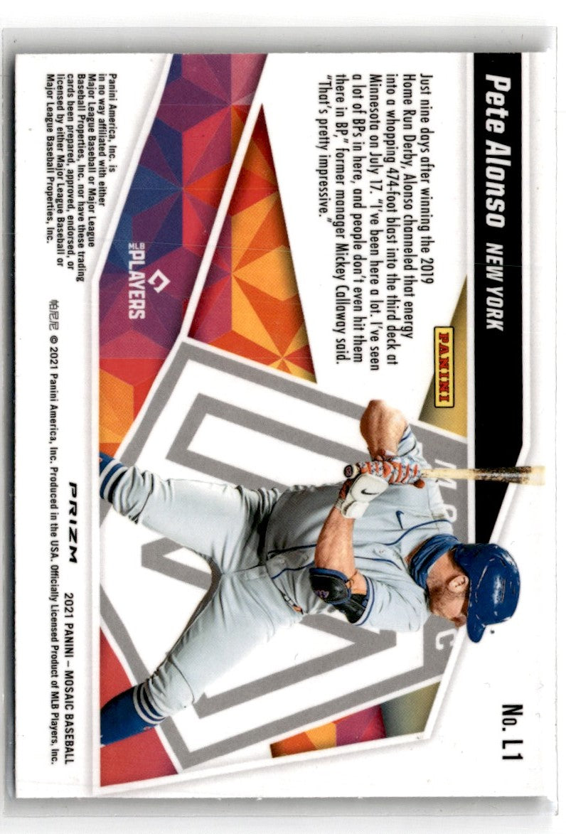 2021 Panini Mosaic Launched Green Pete Alonso