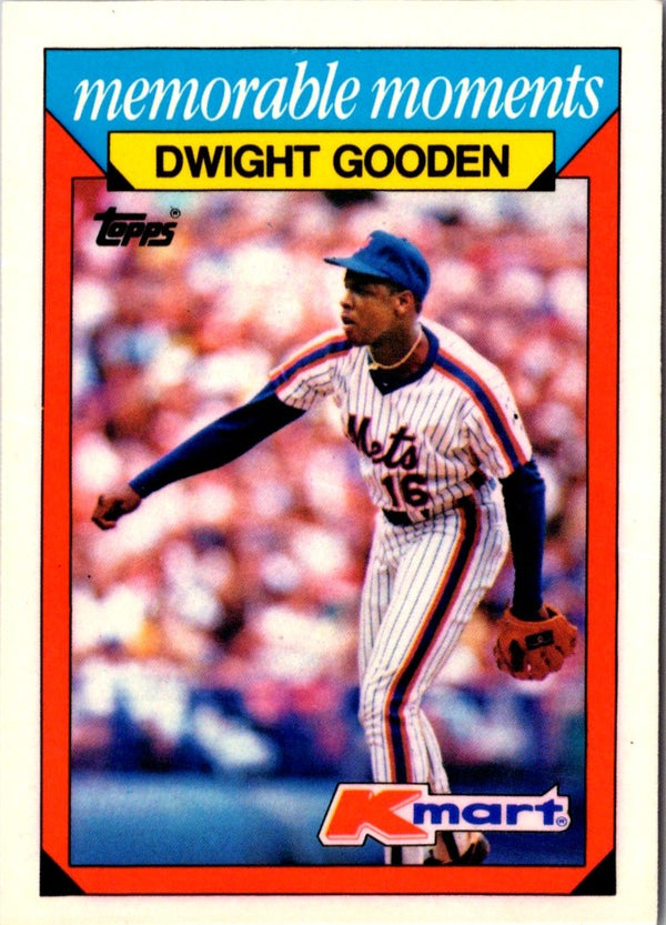 1988 Topps Kmart Memorable Moments Dwight Gooden #10