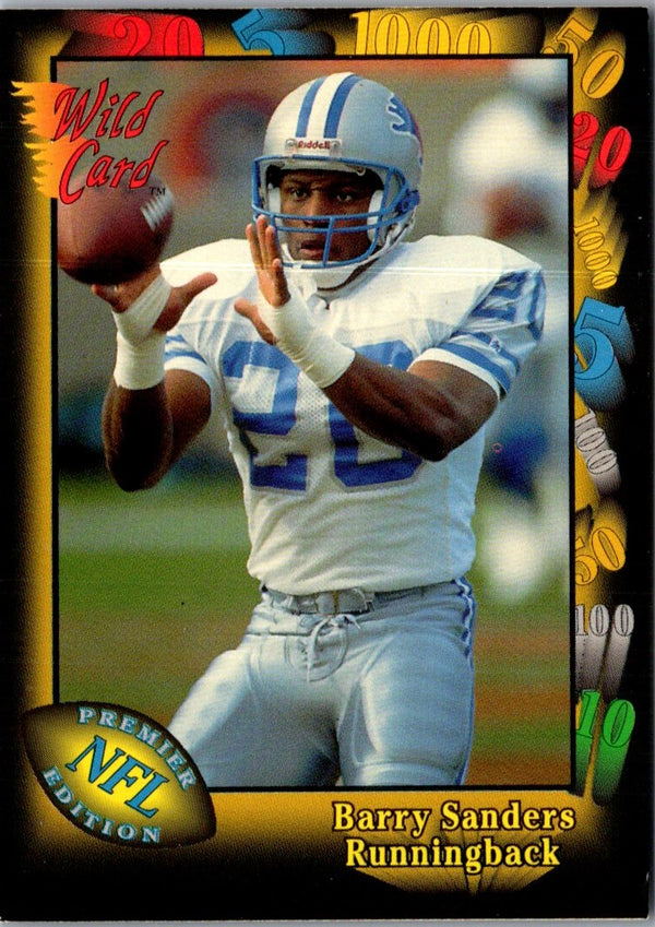 1991 Wild Card 20 Stripe Barry Sanders #89