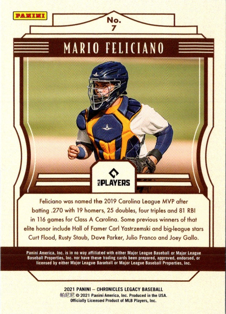 2021 Panini Chronicles Legacy Mario Feliciano