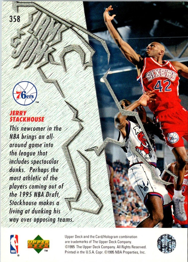 1995 Upper Deck Slams & Jams Jumbos Jerry Stackhouse