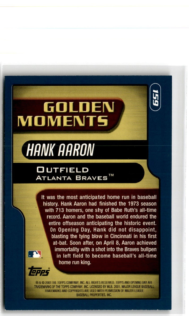 2001 Topps Opening Day Hank Aaron