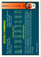 1992 Front Row Draft Picks Dexter Cambridge #14