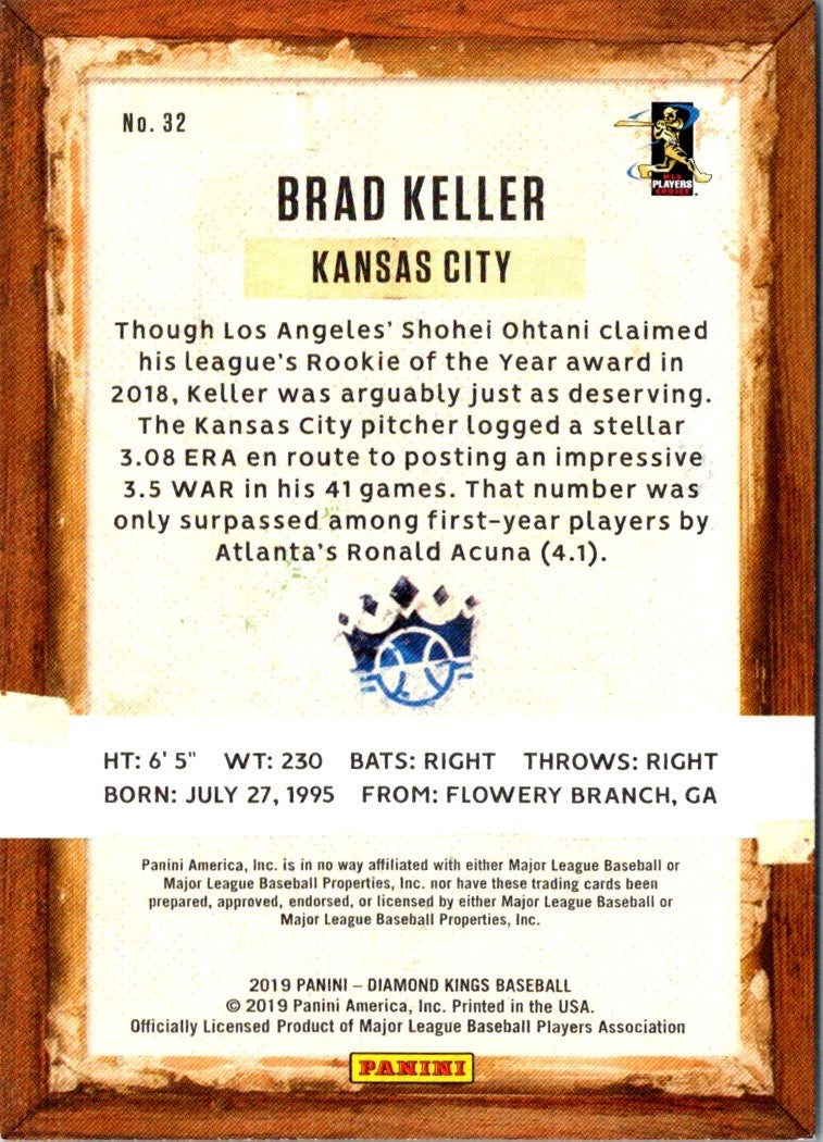 2019 Panini Diamond Kings Blue Brad Keller