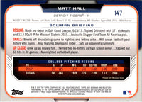 2015 Bowman Draft Picks & Prospects Matt Hall #147