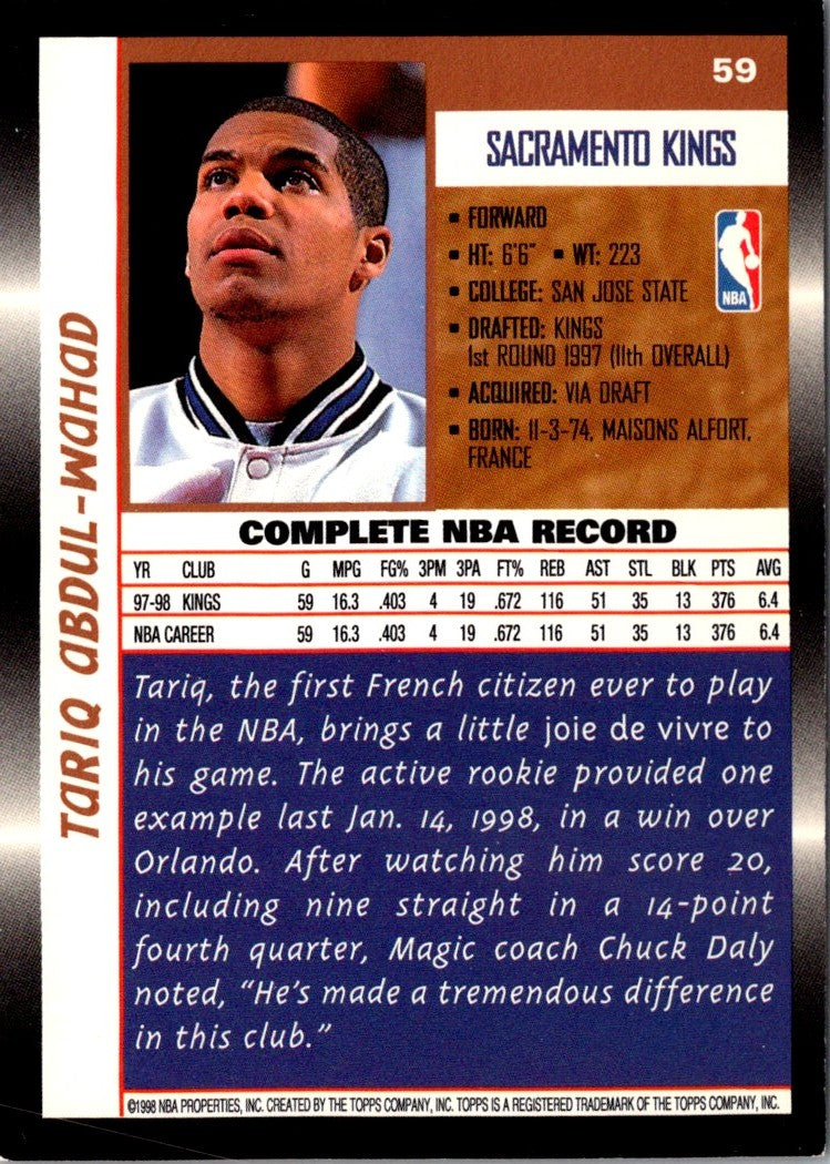 1998 Topps Tariq Abdul-Wahad