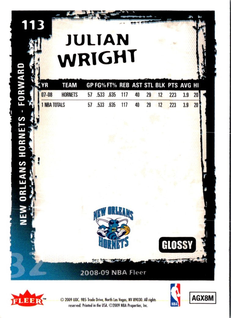 2008 Fleer Glossy Julian Wright