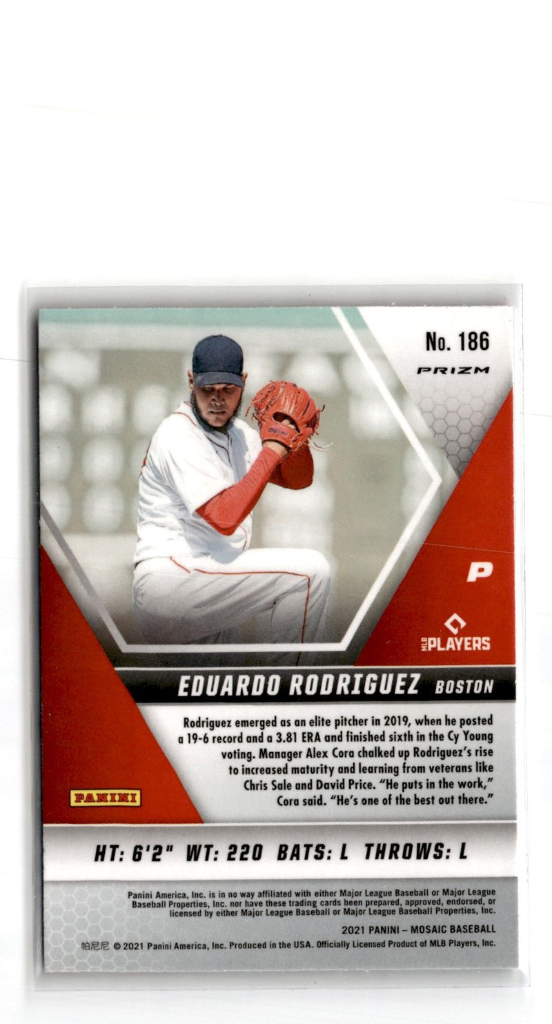 2021 Panini Mosaic Pink Camo Eduardo Rodriguez