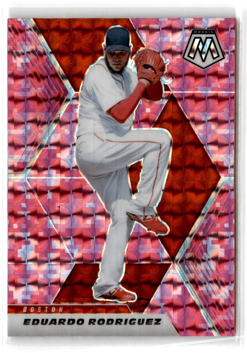 2021 Panini Mosaic Pink Camo Eduardo Rodriguez