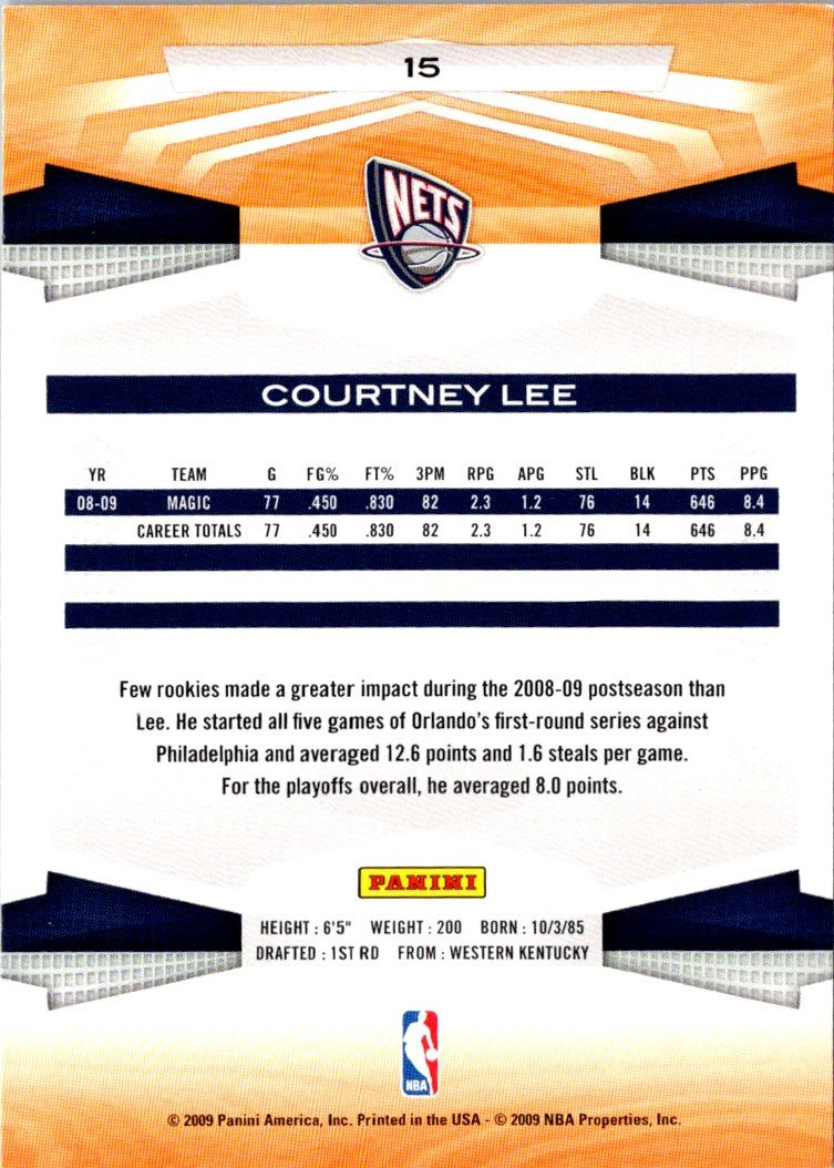 2009 Panini Courtney Lee