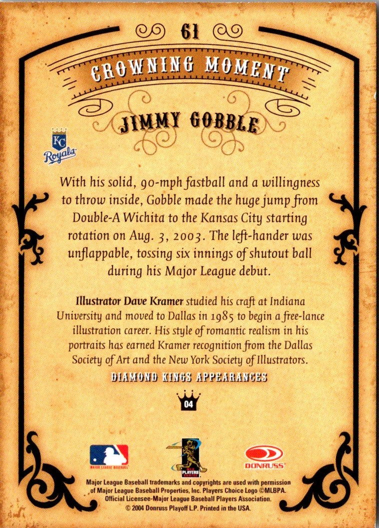 2004 Donruss Diamond Kings Jimmy Gobble