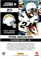 2012 Score Complete Players Ryan Mathews #20