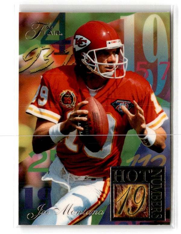 1994 Ultra Flair Hot Numbers Joe Montana #8