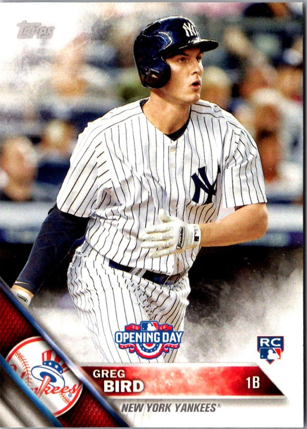 2016 Topps Opening Day Greg Bird #OD-156 Rookie