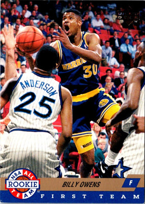 1992 Upper Deck All-Rookie Team Billy Owens #AR3