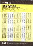 1986 Fleer Update Don Baylor