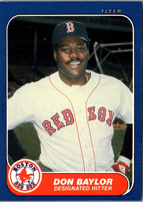 1986 Fleer Update Don Baylor #U-10