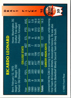 1992 Front Row Draft Picks Ricardo Leonard #39