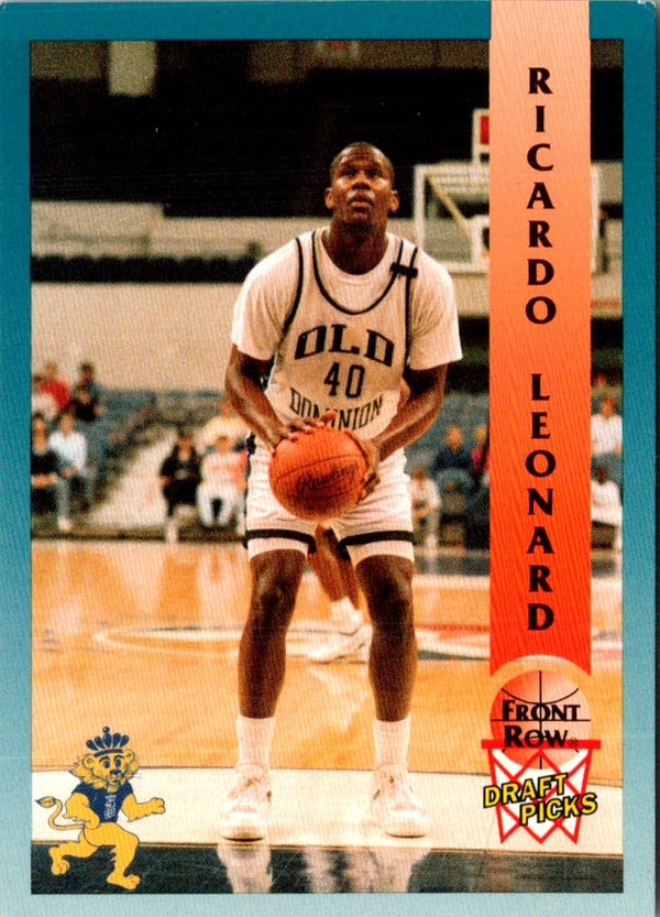 1992 Front Row Draft Picks Ricardo Leonard #39