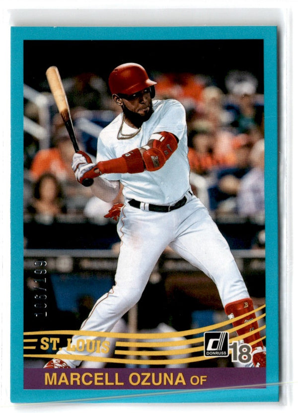 2018 Donruss Holo Blue Marcell Ozuna #246