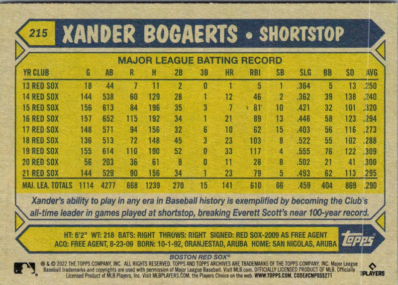 2021 Panini Prizm Xander Bogaerts