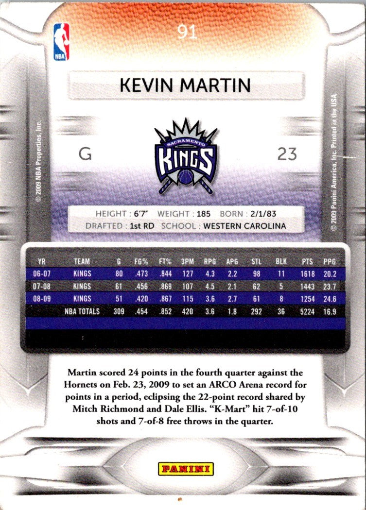 2009 Panini Prestige Kevin Martin