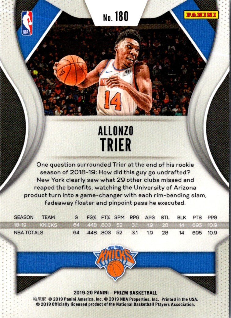 2019 Panini Prizm Allonzo Trier