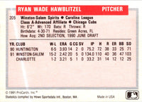 1991 ProCards Tomorrow's Heroes Ryan Hawblitzel #205