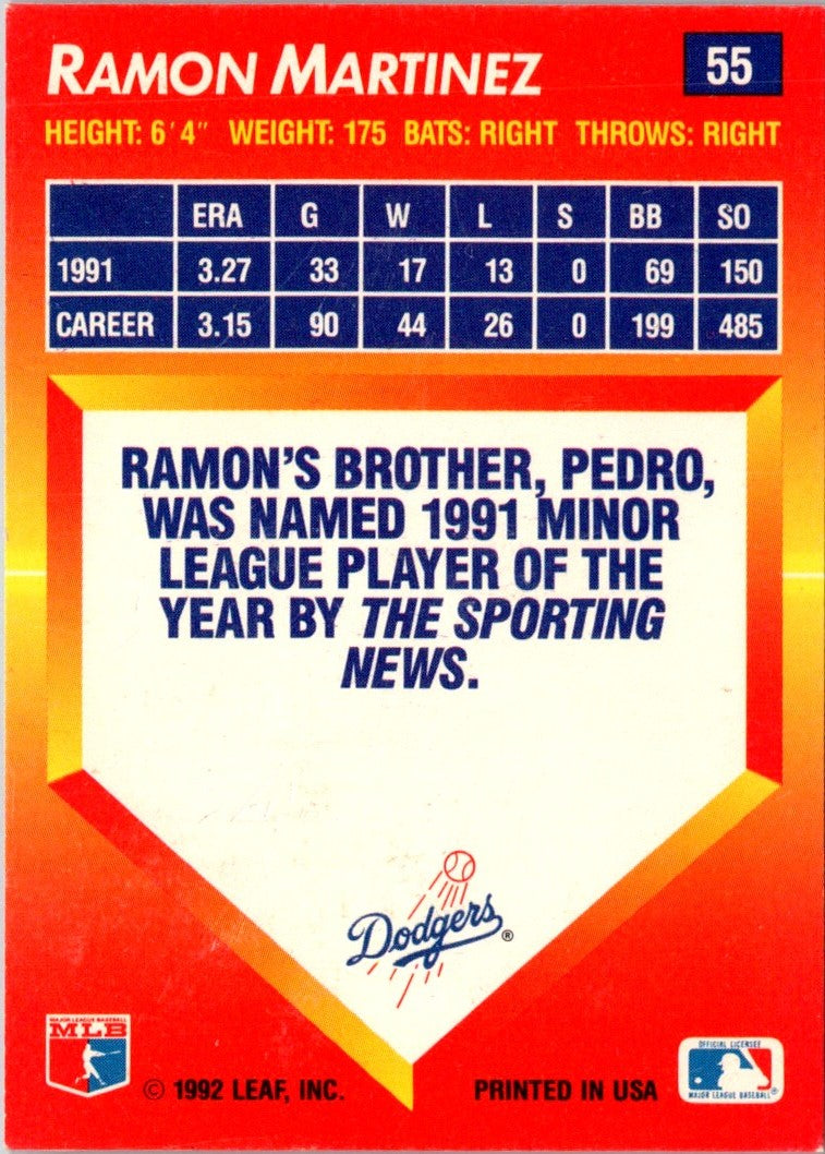 1992 Triple Play Ramon Martinez