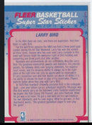 1988 Fleer Stickers Larry Bird