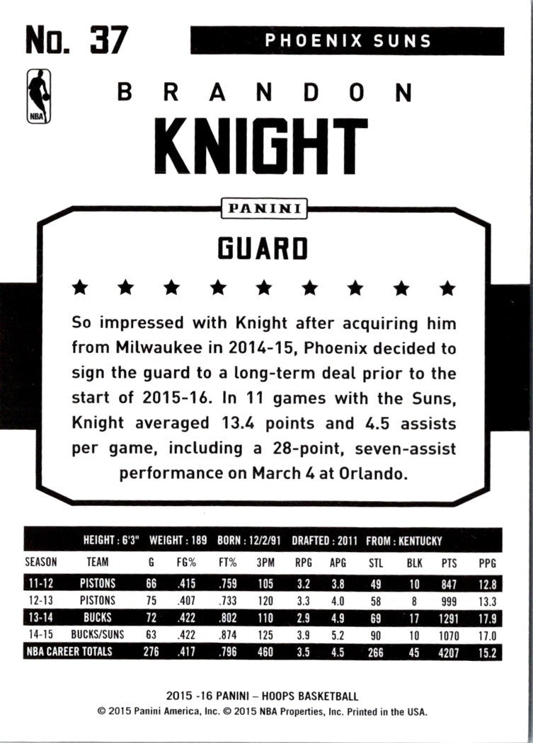 2015 Hoops Brandon Knight