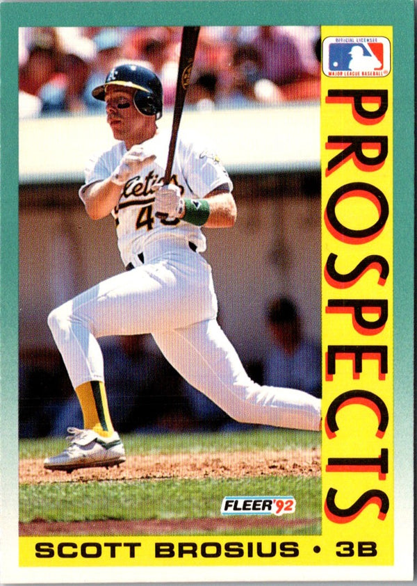 1992 Fleer Scott Brosius #671 Rookie