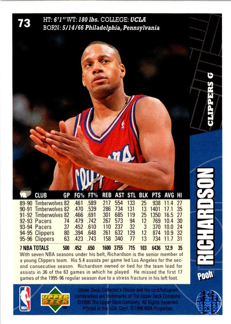 1996 Collector's Choice Pooh Richardson