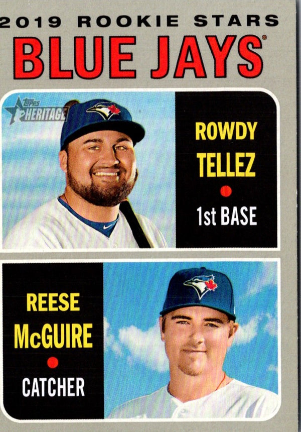 2019 Topps Heritage Rowdy Tellez/Reese McGuire #109 Rookie