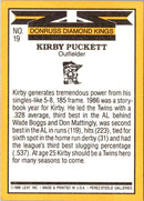 1987 Donruss Super Diamond Kings Kirby Puckett