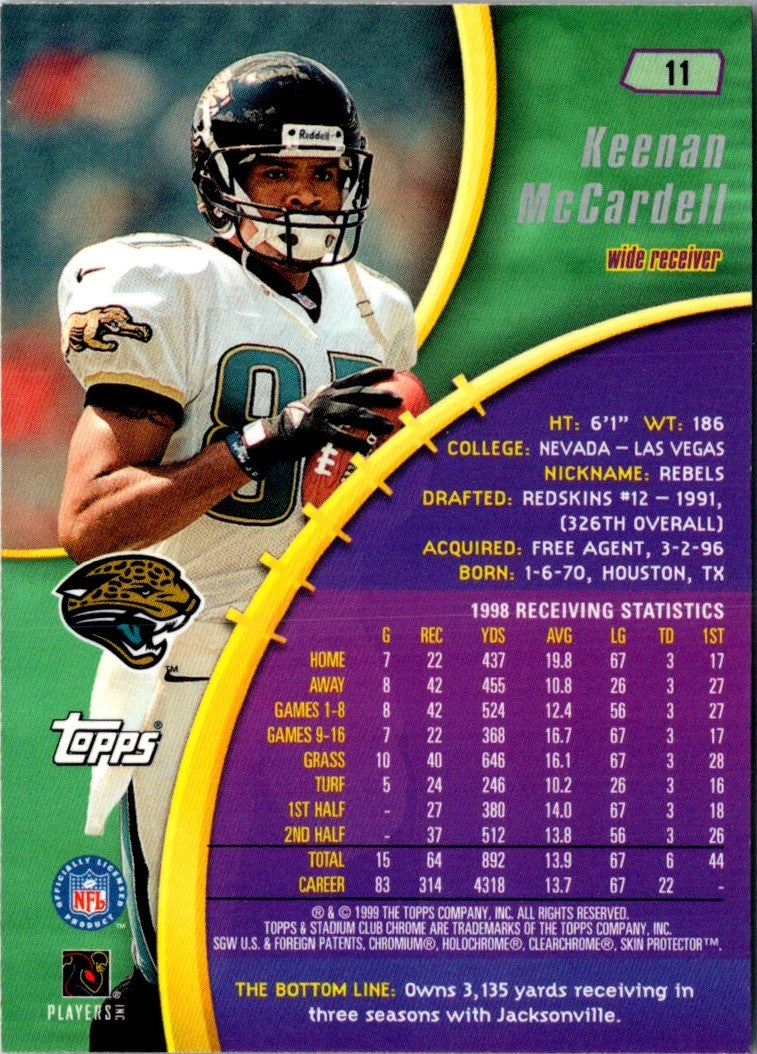 1999 Stadium Club Chrome Keenan McCardell