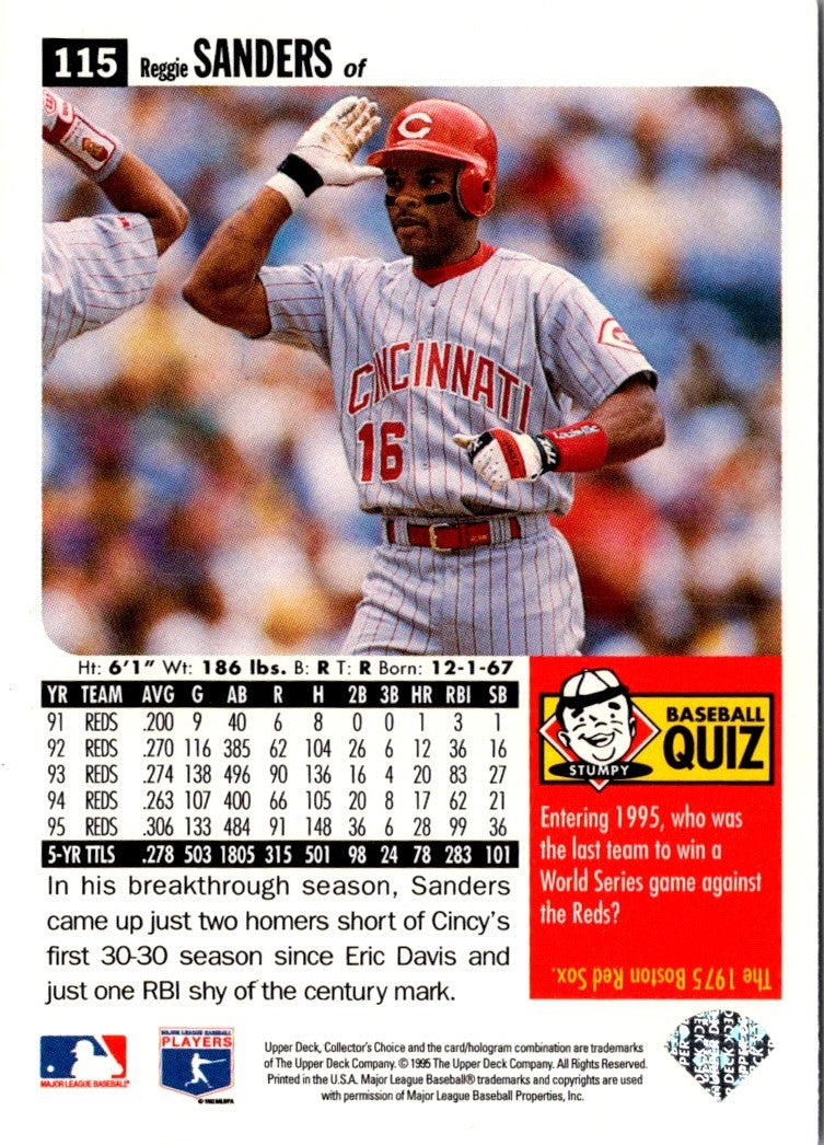 1996 Collector's Choice Reggie Sanders