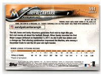 2018 Topps Sandy Alcantara #594 Rookie