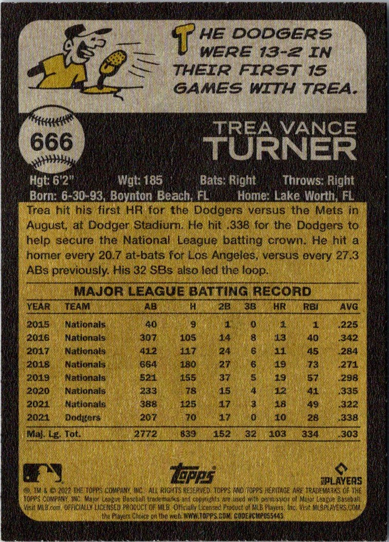 2022 Topps Trea Turner