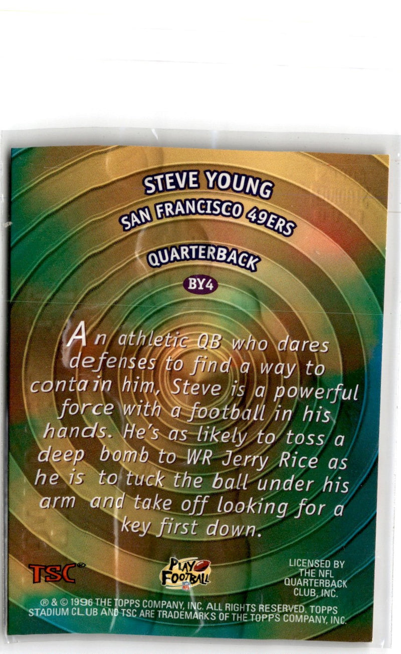 1996 Stadium Club Brace Yourself Steve Young