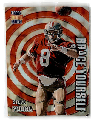 1996 Stadium Club Brace Yourself Steve Young #BY4