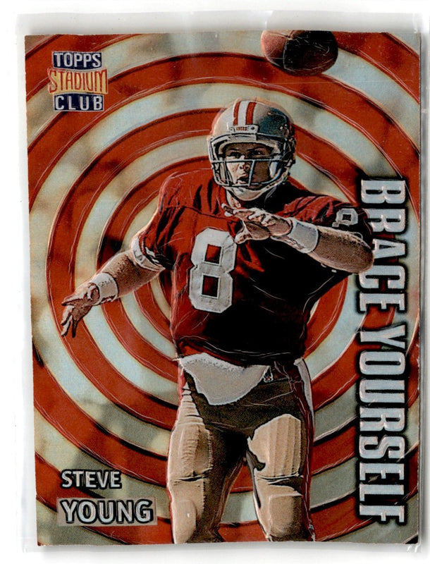 1996 Stadium Club Brace Yourself Steve Young #BY4