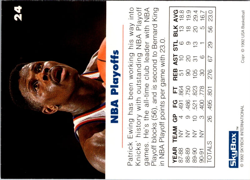 1992 SkyBox USA Patrick Ewing