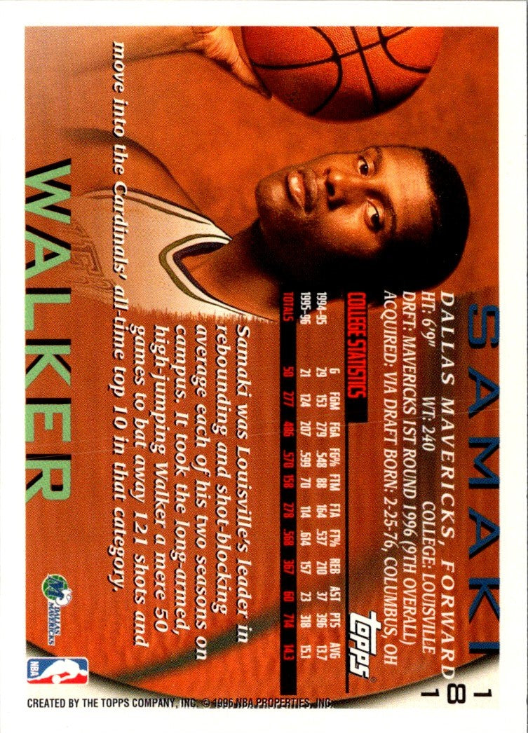 1996 Topps Samaki Walker